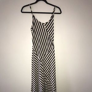 Black/White Striped Maxi Dress
